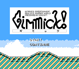 Mr. Gimmick — Title screen