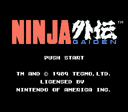 Ninja Gaiden — Title screen