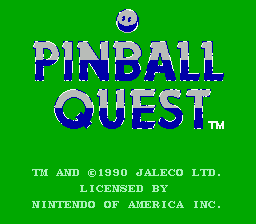 Pinball Quest — Title screen