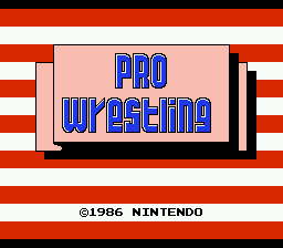 Pro Wrestling — Title screen