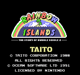 Rainbow Islands : Bubble Bobble 2 — Title screen