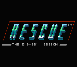 Rescue : The Embassy Mission — Title screen