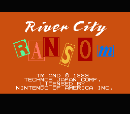 River City Ransom — Title screen