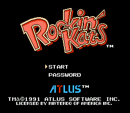Rockin' Kats — Title screen