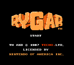 Rygar — Title screen