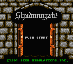 Shadowgate — Title screen