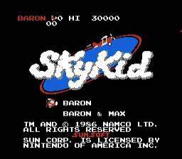 Sky Kid — Title screen