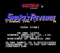 Snake's Revenge — Title screen