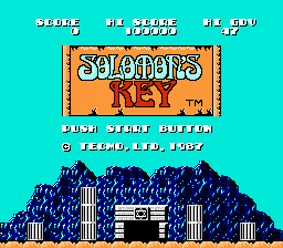 Solomon's Key — Title screen