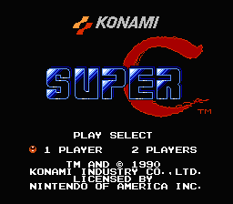 Super C — Title screen
