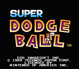 Super Dodge Ball — Title screen