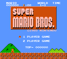 Super Mario Bros. — Title screen