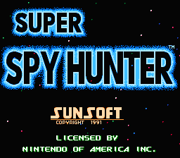 Super Spy Hunter — Title screen