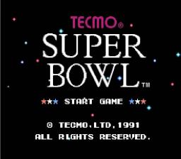 Tecmo Super Bowl — Title screen
