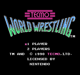 Tecmo World Wrestling — Title screen