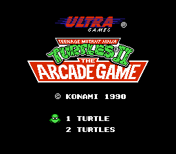 Teenage Mutant Ninja Turtles II : The Arcade Game — Title screen