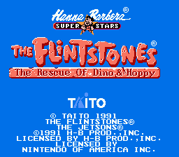The Flintstones : The Rescue of Dino & Hoppy — Title screen