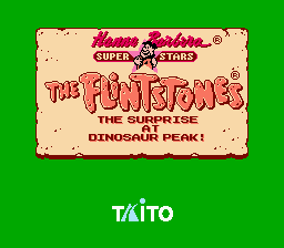The Flintstones : The Surprise at Dinosaur Peak — Title screen