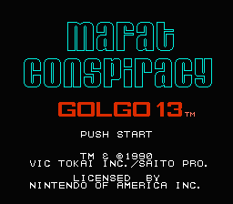 The Mafat Conspiracy — Title screen