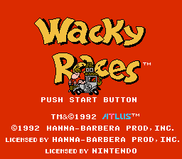 Wacky Races — Title screen