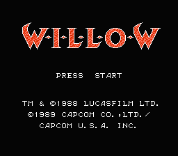 Willow — Title screen