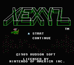 Xexyz — Title screen