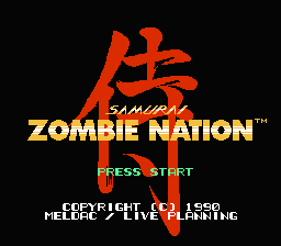 Zombie Nation — Title screen