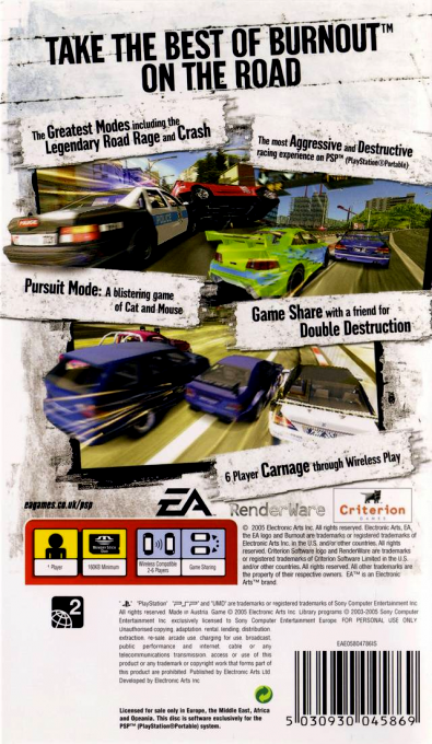 Burnout Legends — Box back