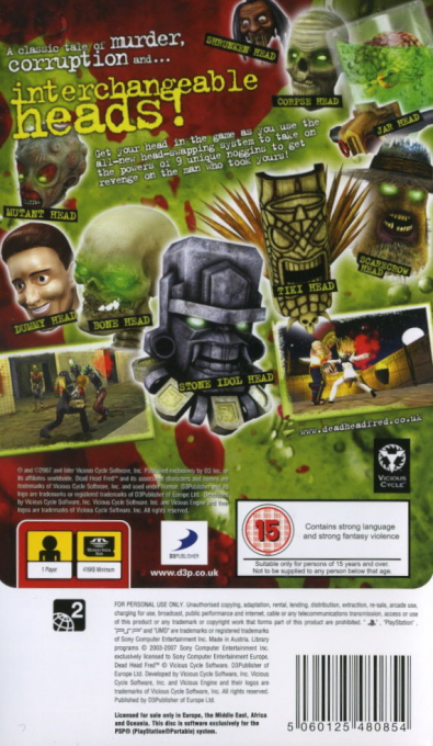Dead Head Fred — Box back