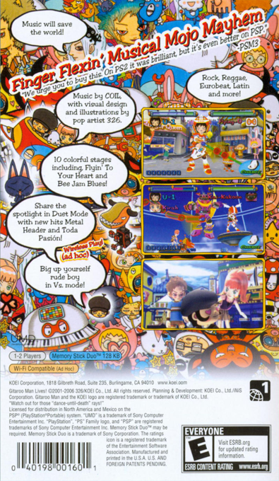 Gitaroo Man Lives! — Box back