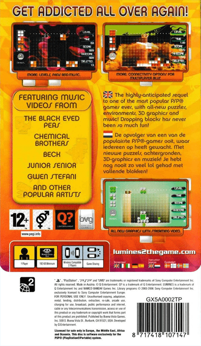 Lumines II — Box back