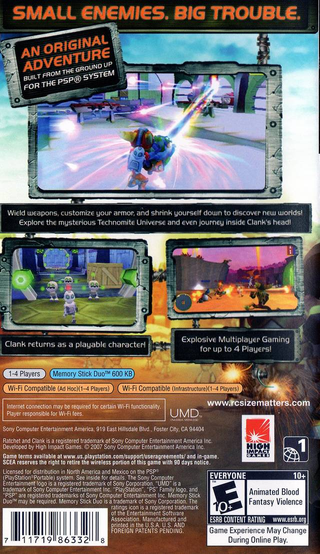 Ratchet & Clank : Size Matters — Box back