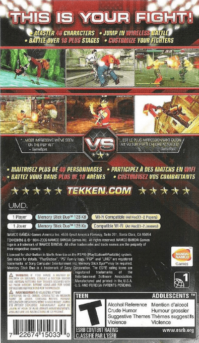 Tekken 6 — Box back