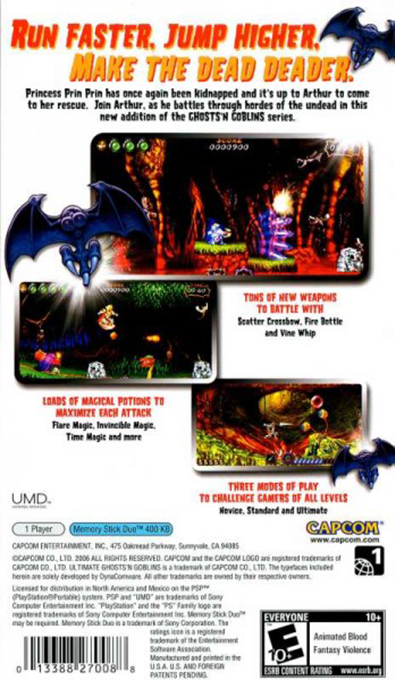 Ultimate Ghosts 'n Goblins — Box back
