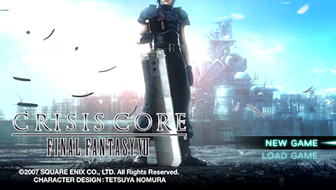 Crisis Core : Final Fantasy VII — Title screen