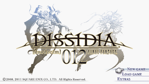 Dissidia 012 : Duodecim Final Fantasy — Title screen