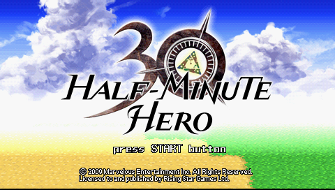 Half-Minute Hero — Title screen