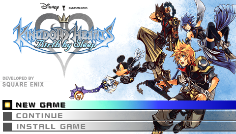 Kingdom Hearts : Birth by Sleep — Title screen