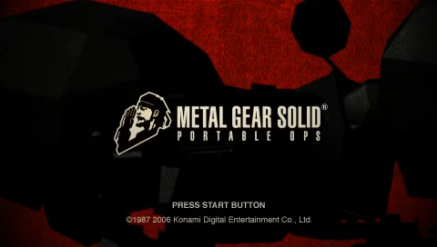 Metal Gear Solid : Portable Ops — Title screen
