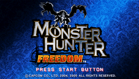 Monster Hunter Freedom — Title screen