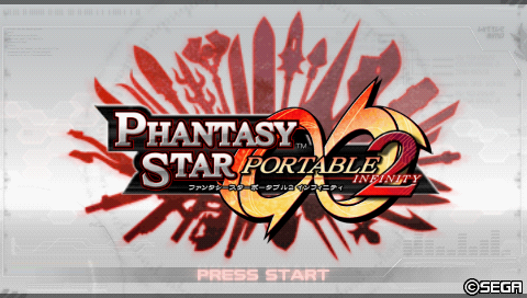 Phantasy Star Portable — Title screen