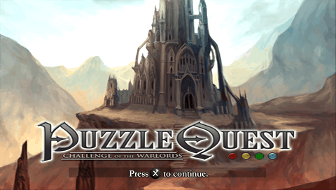 Puzzle Quest : Challenge of the Warlords — Title screen