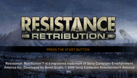 Resistance : Retribution — Title screen