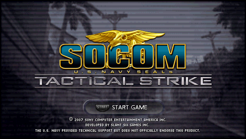 SOCOM : U.S. Navy SEALs, Tactical Strike — Title screen