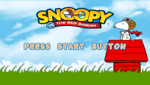 Snoopy vs the Red Baron — Title screen
