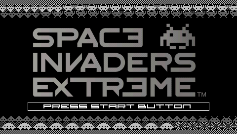 Space Invaders Extreme — Title screen