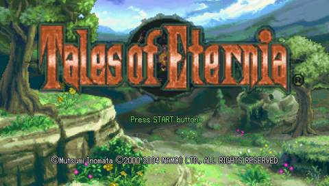 Tales of Eternia — Title screen