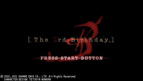 The 3rd Birthday — Title screen