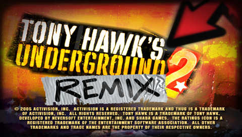 Tony Hawk's Underground 2 Remix — Title screen