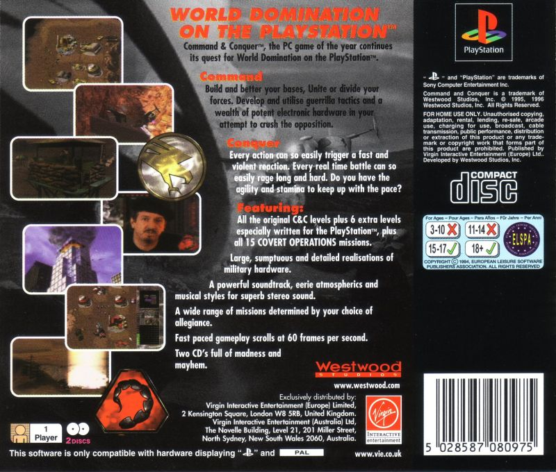 Command & Conquer (NOD Disc) — Box back